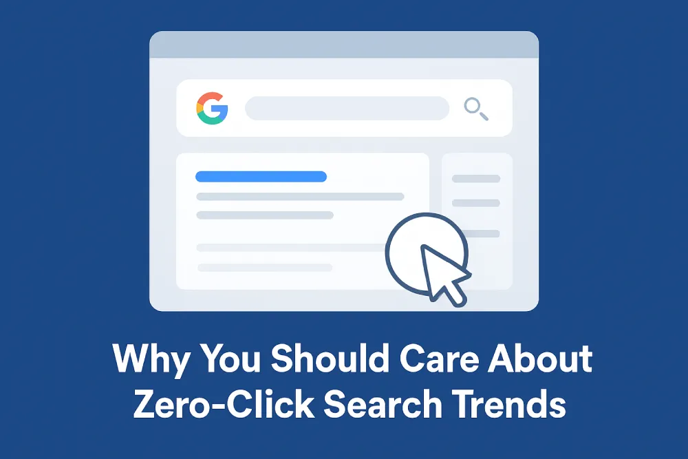 Illustration of zero-click search trends in Google results