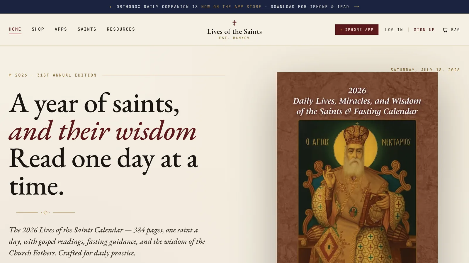 The Orthodox Calendar Company — Webflow Website & SEO Transformation
