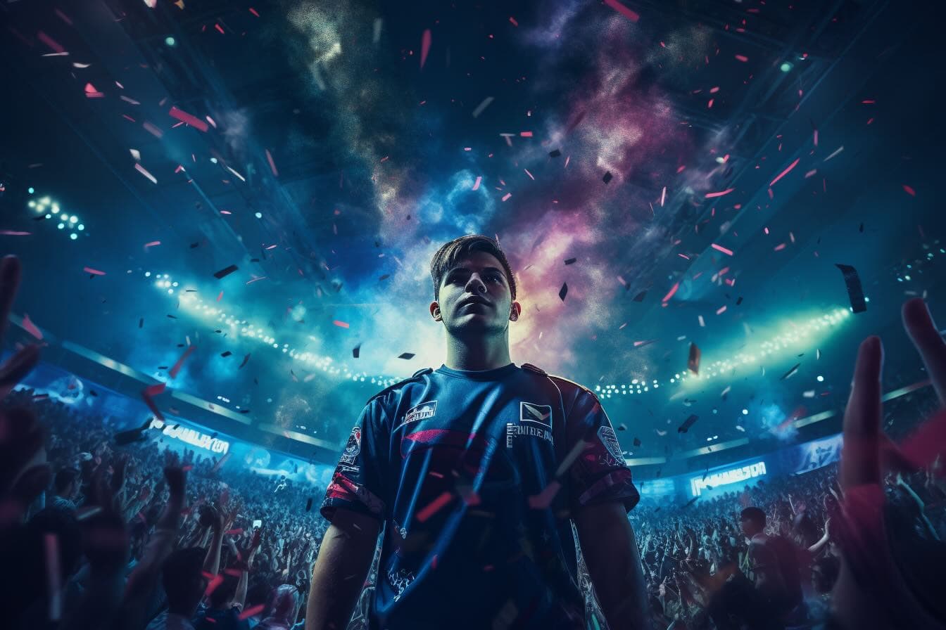 Esports player in arena