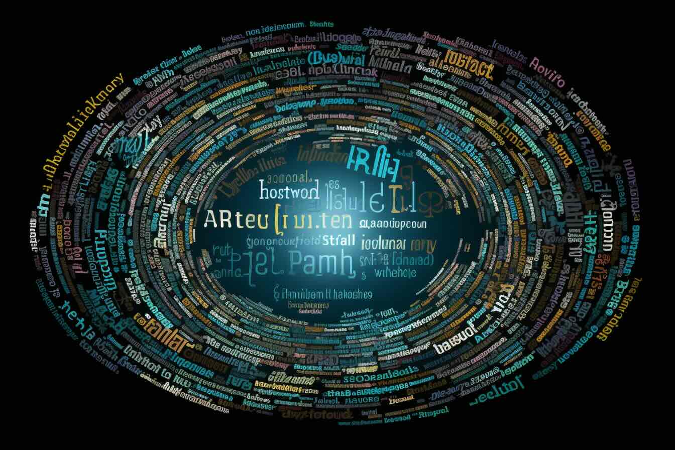 Solar system of words